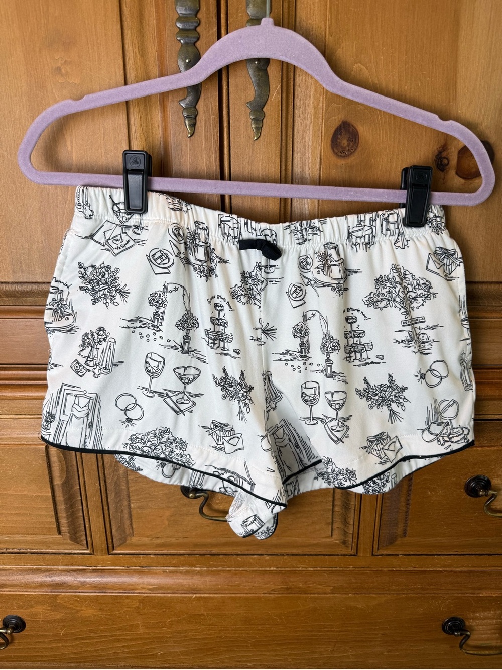 Kate Spade Wedding Theme Bridal Comfy Sleep Shorts
